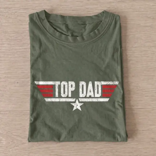 Top dad wing graphic t shirt olive20ace dad.webp