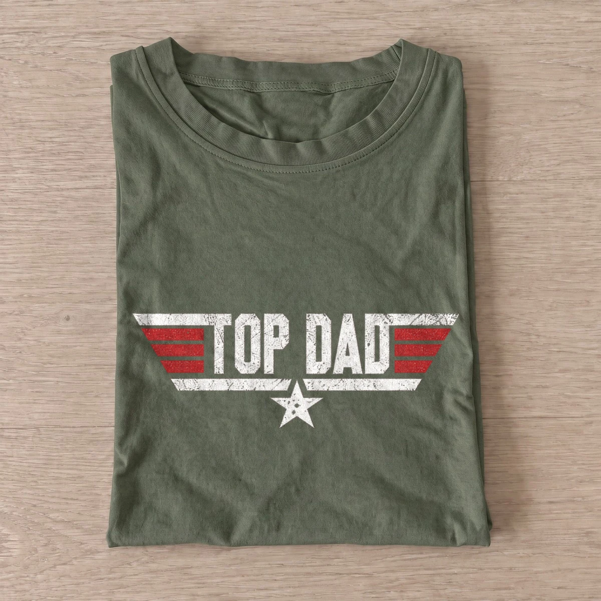 Top dad wing graphic t shirt olive20ace dad.webp