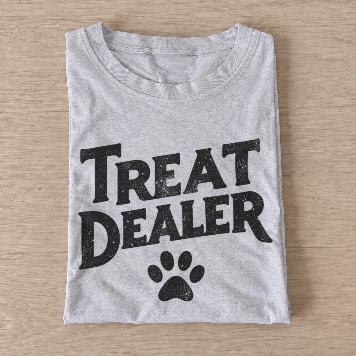 Treat dealer paw print t shirt gray20treat dealer.webp