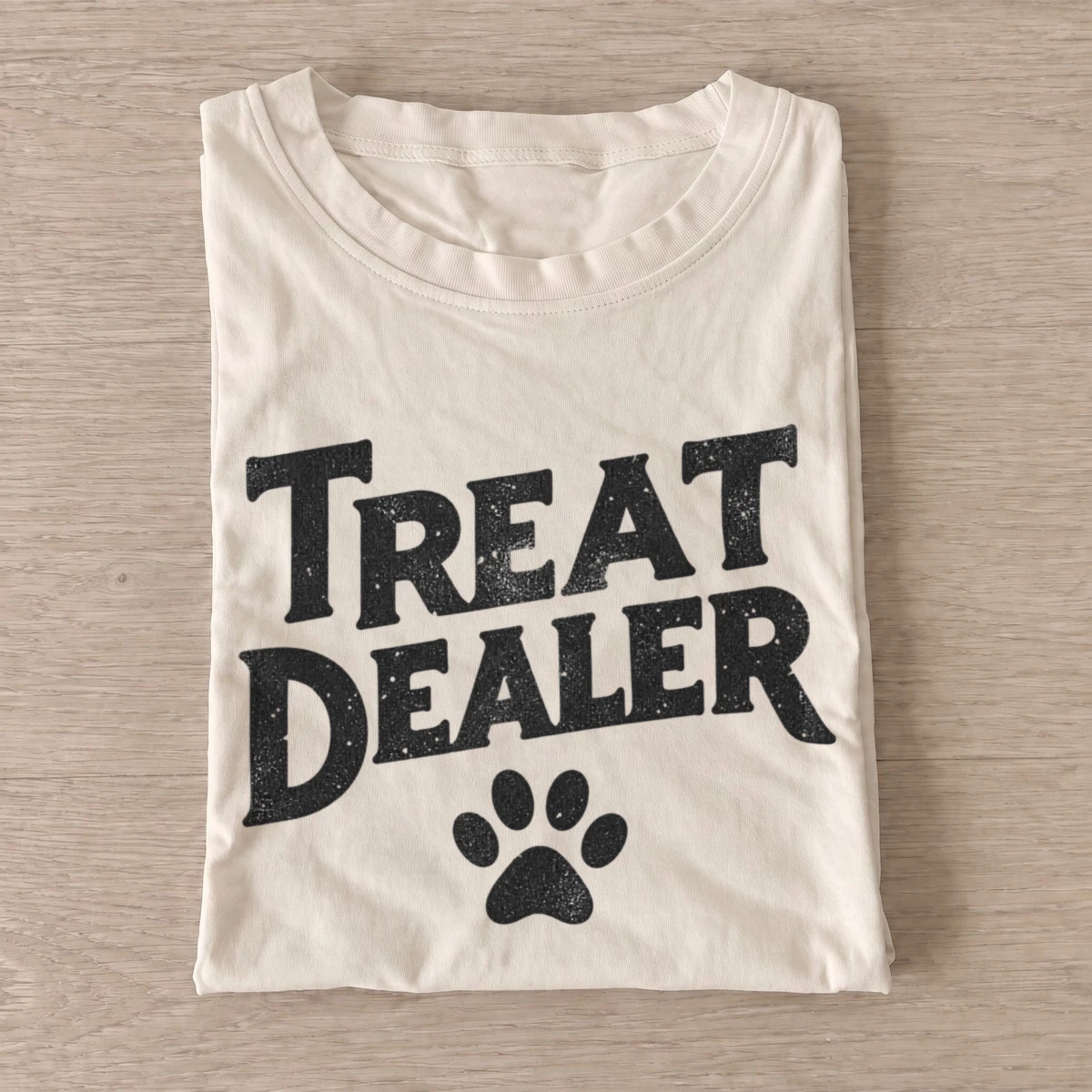 Treat dealer paw print t shirt sand20treat dealer.webp