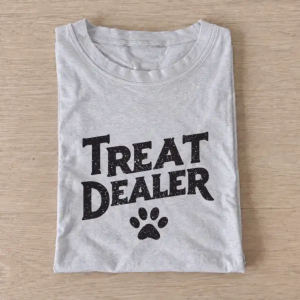 Treat dealer paw t shirt gray20treat dealer paw.webp