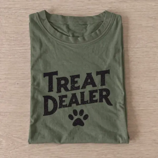 Treat dealer paw t shirt olive20treat dealer paw.webp