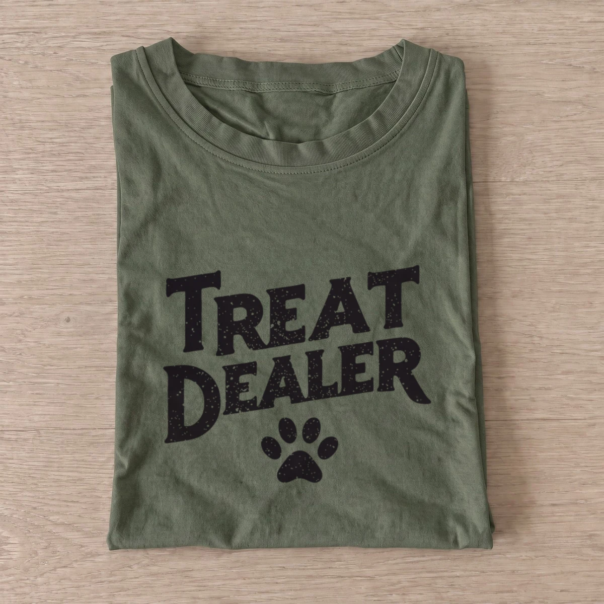 Treat dealer paw t shirt olive20treat dealer paw.webp