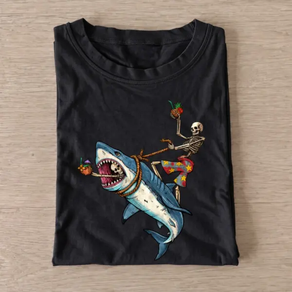 Tropical shark ride t shirt black20tropical shark ride.webp