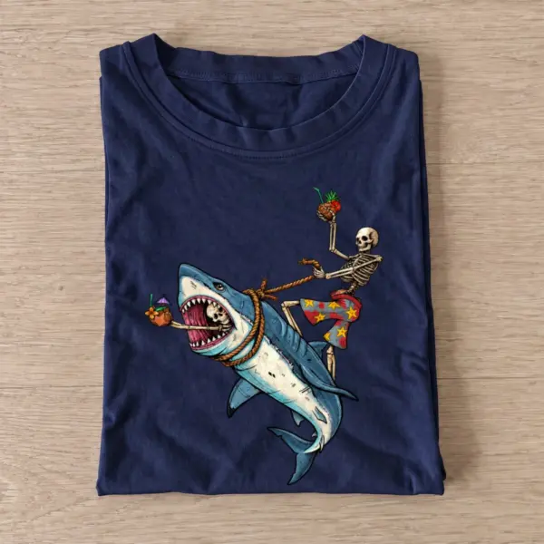 Tropical shark ride t shirt navy20tropical shark ride.webp