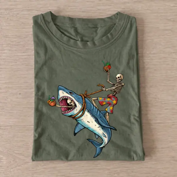 Tropical shark ride t shirt olive20tropical shark ride.webp