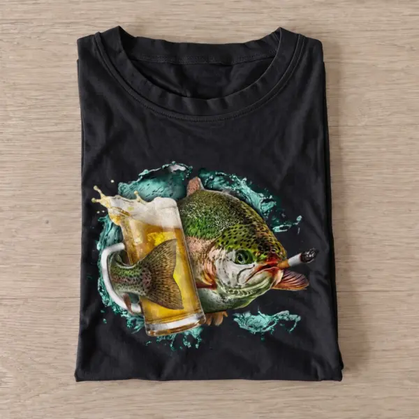 Trout cold catch t shirt black trout cold catch