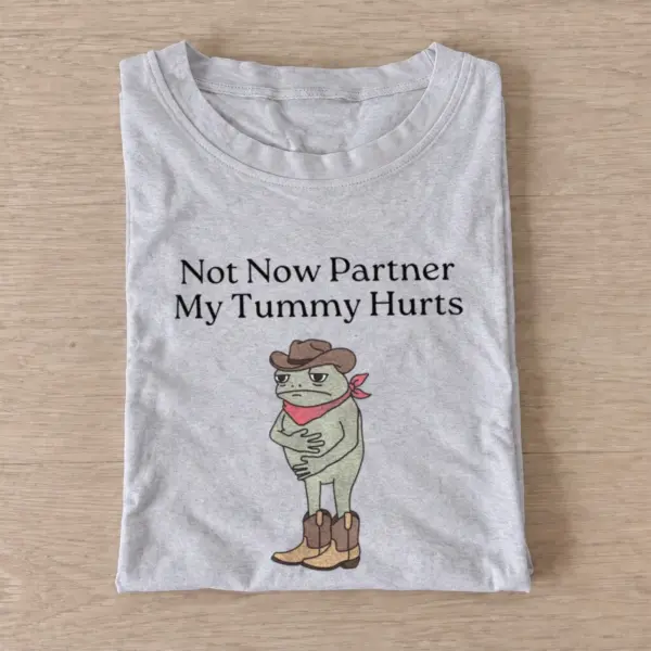 Tummy hurts frog t shirt gray20tummy hurts frog.webp