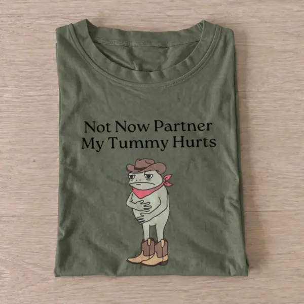 Tummy hurts frog t shirt olive20tummy hurts frog.webp