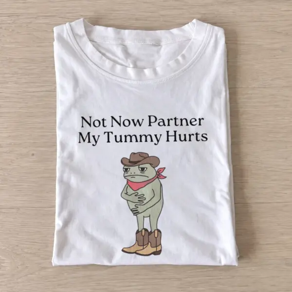 Tummy hurts frog t shirt white20tummy hurts frog.webp