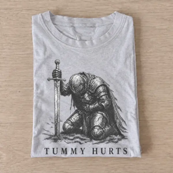 Tummy hurts knight t shirt gray20tummy hurts knight.webp