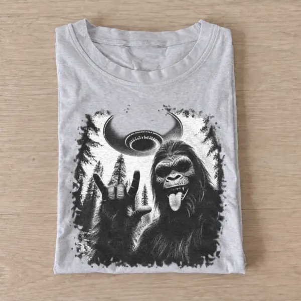 Ufo bigfoot forest graphic t shirt gray20ufo bigfoot.webp