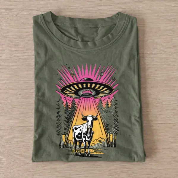 Ufo cow abduction t shirt olive20ufo cow abduction.webp