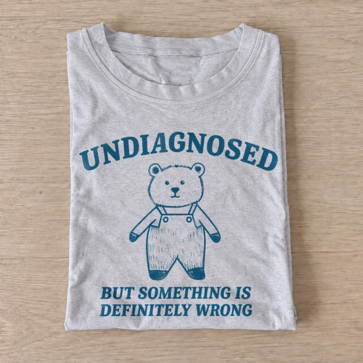 Undiagnosed bear graphic t shirt gray20undiagnosed bear.webp
