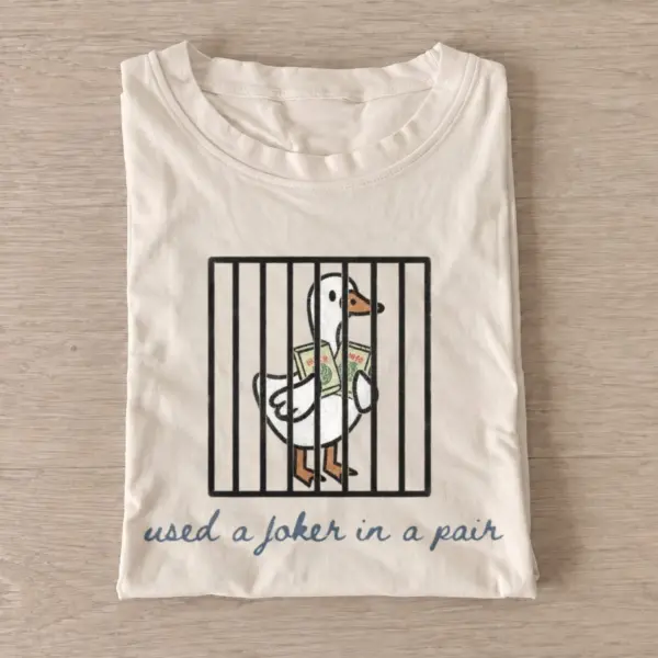 Used a joker in a pair jailed goose t shirt sand20jailed joker goose.webp