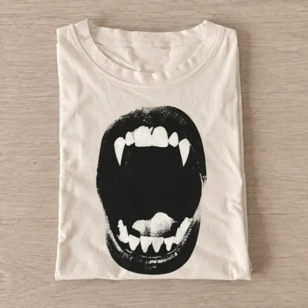 Vampire fangs graphic t shirt sand20vampire fangs.webp