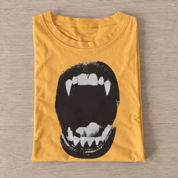Vampire fangs mouth t shirt gold20vampire fangs mouth.webp
