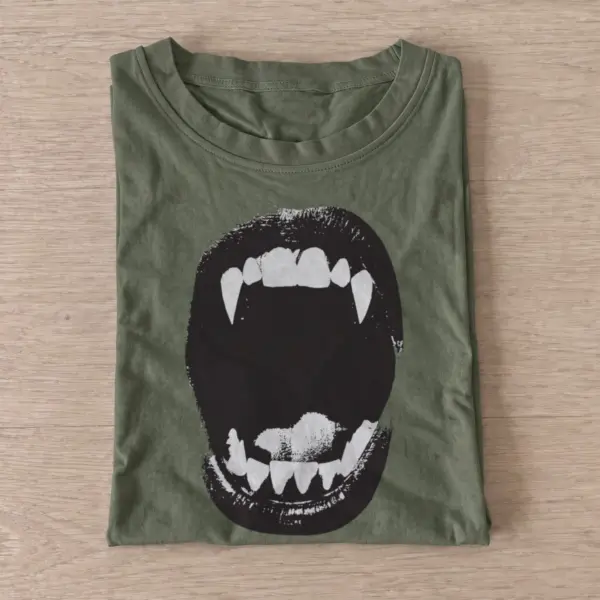 Vampire fangs mouth t shirt olive20vampire fangs mouth.webp