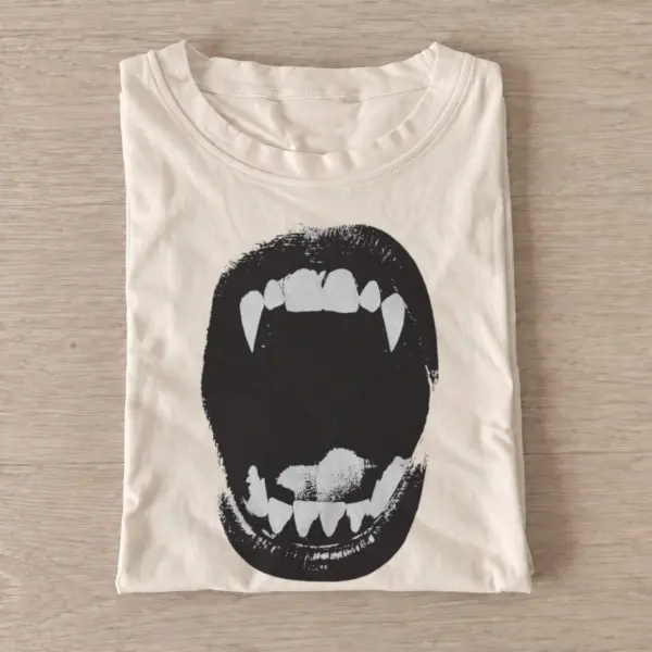 Vampire fangs mouth t shirt sand20vampire fangs mouth.webp