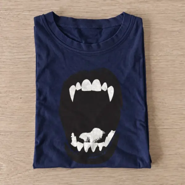 Vampire fangs t shirt navy20vampire fangs.webp