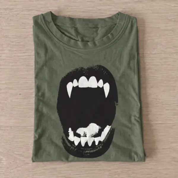 Vampire fangs t shirt olive20vampire fangs.webp