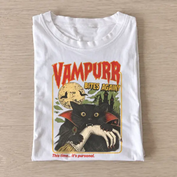 Vampurr bites again vampire cat t shirt white20vampire cat bites.webp