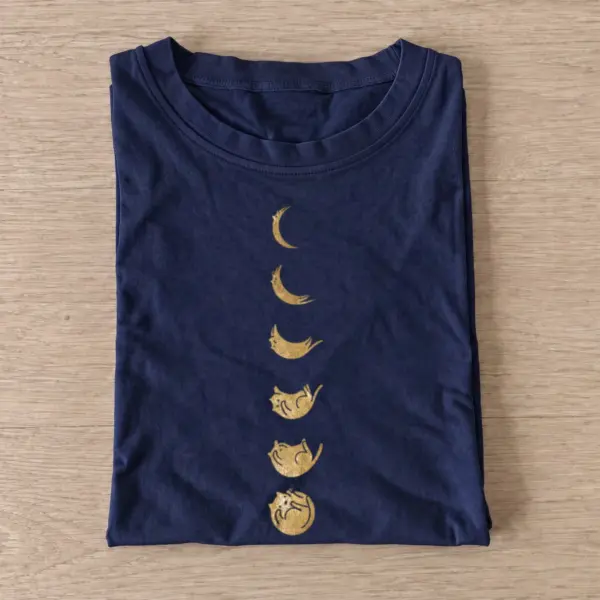 Vertical cat moon phases t shirt navy20vertical moon phases.webp