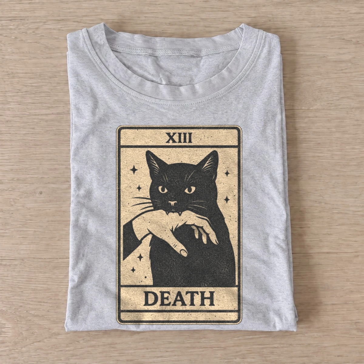 Vintage death cat tarot t shirt gray20vintage death cat.webp