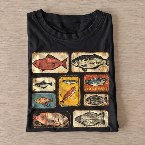 Vintage fish tiles t shirt black20vintage fish tiles.webp