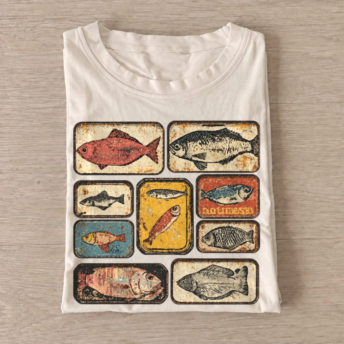 Vintage fish tiles t shirt sand20vintage fish tiles.webp
