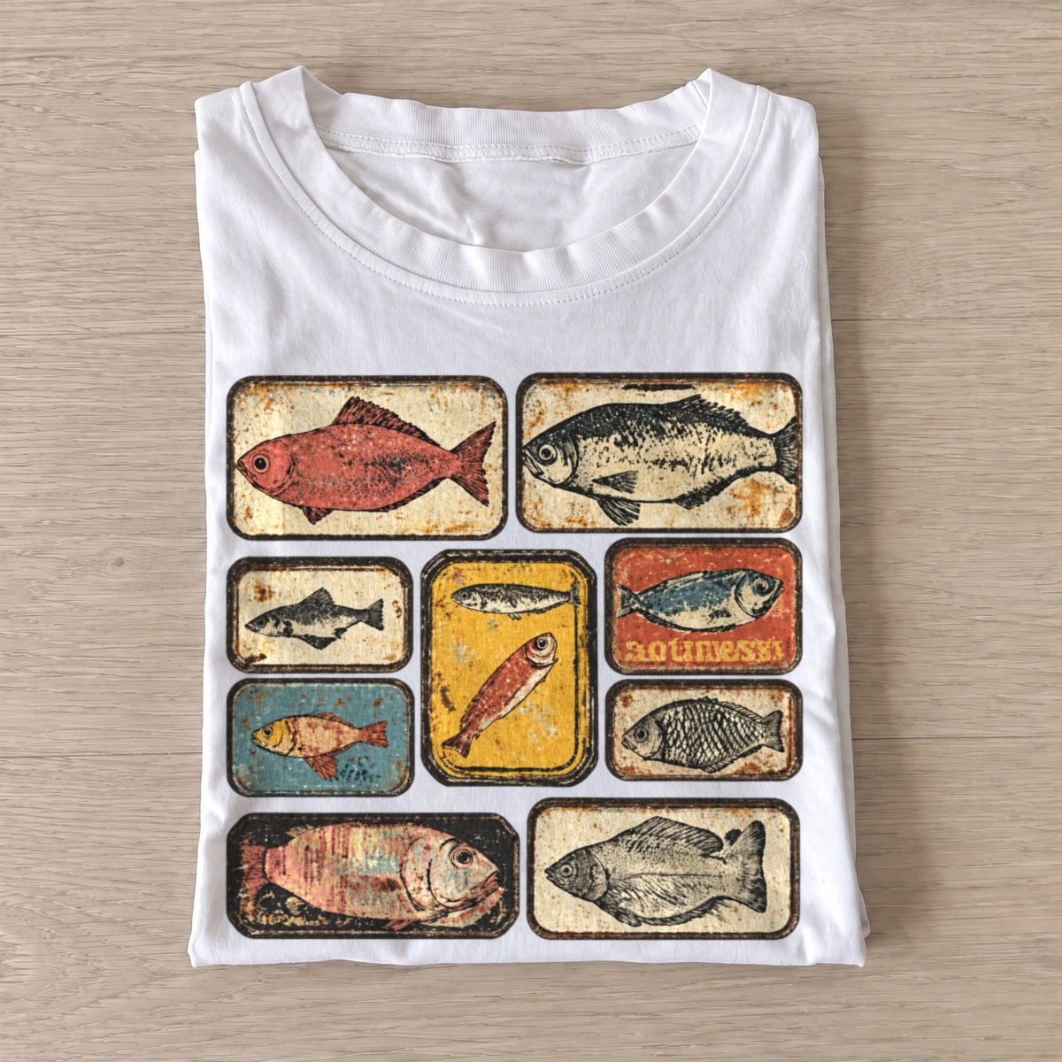Vintage fish tiles t shirt white20vintage fish tiles.webp