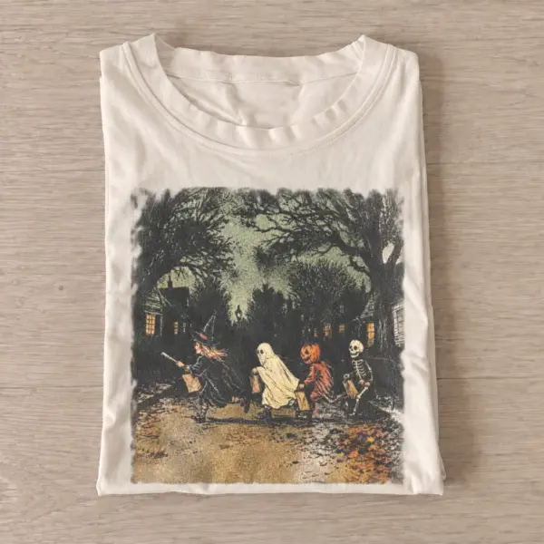 Vintage halloween crosswalk graphic t shirt sand20halloween crosswalk.webp