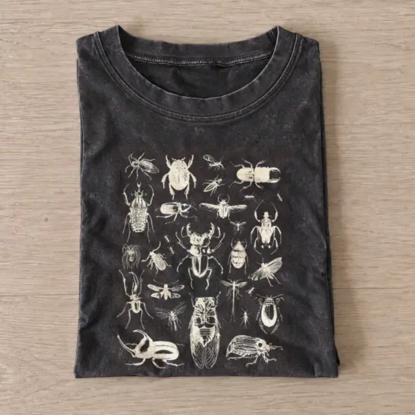 Vintage insects vintage t shirt washed20black20vintage insects.webp