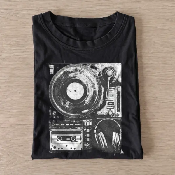 Vinyl music collage t shirt black20vinyl music collage.webp