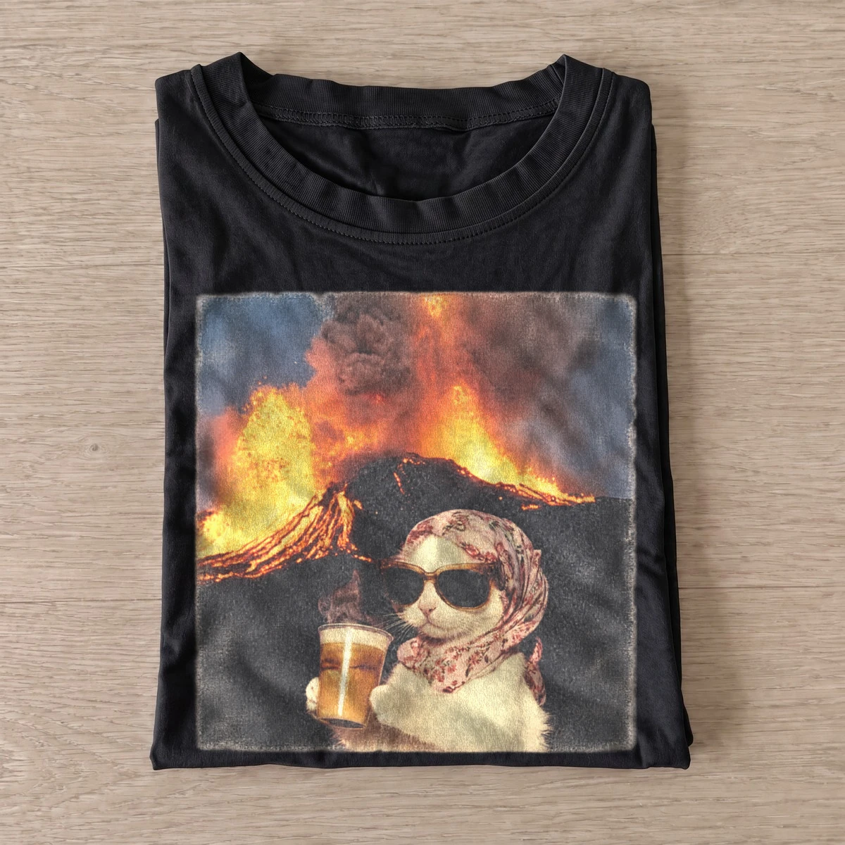 Volcano capybara t shirt black20volcano capybara.webp
