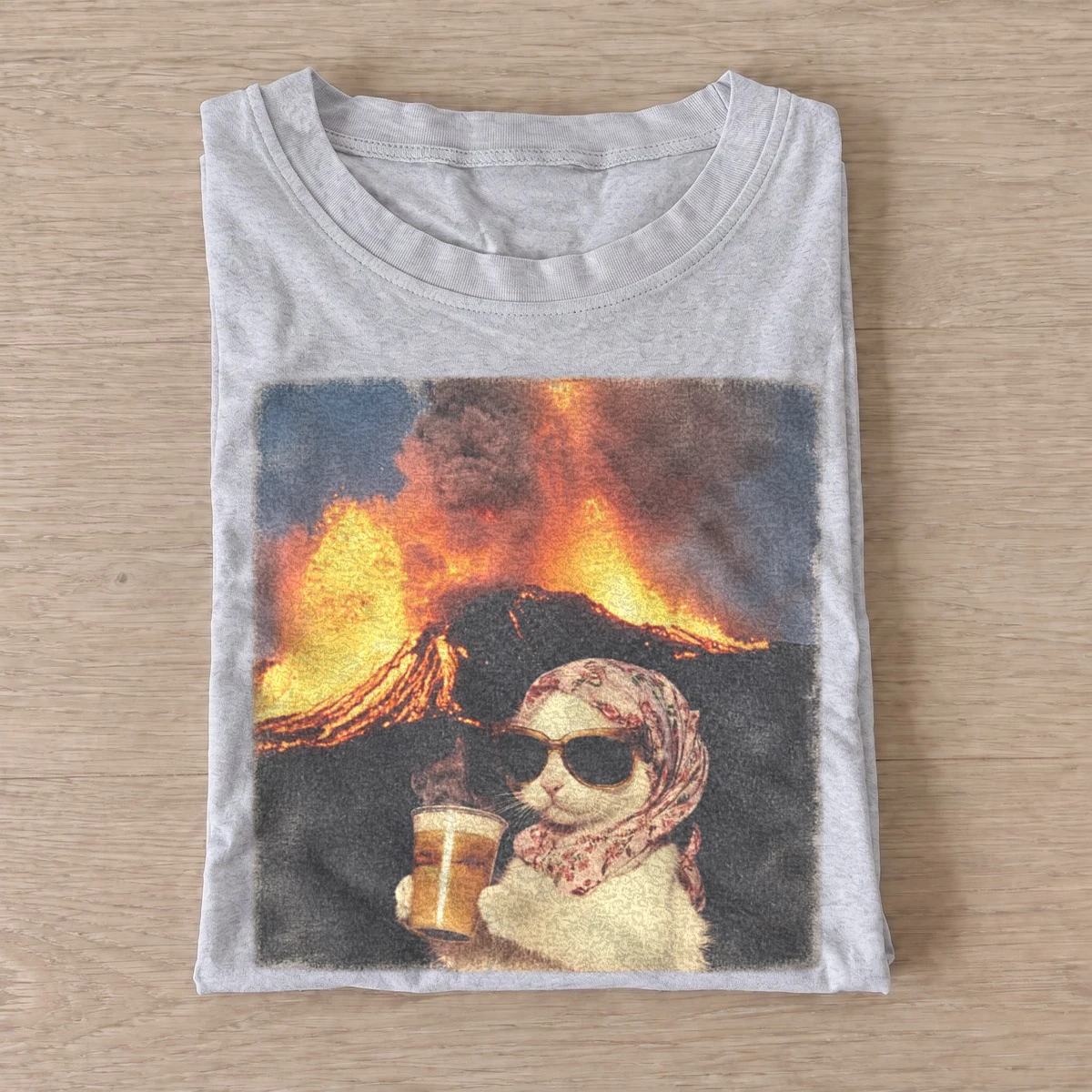 Volcano capybara t shirt gray20volcano capybara.webp