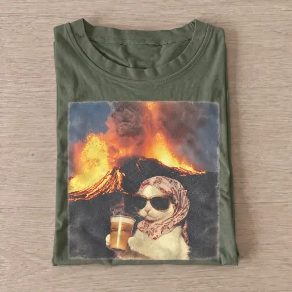 Volcano capybara t shirt olive20volcano capybara.webp