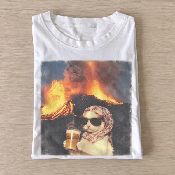Volcano capybara t shirt white20volcano capybara.webp