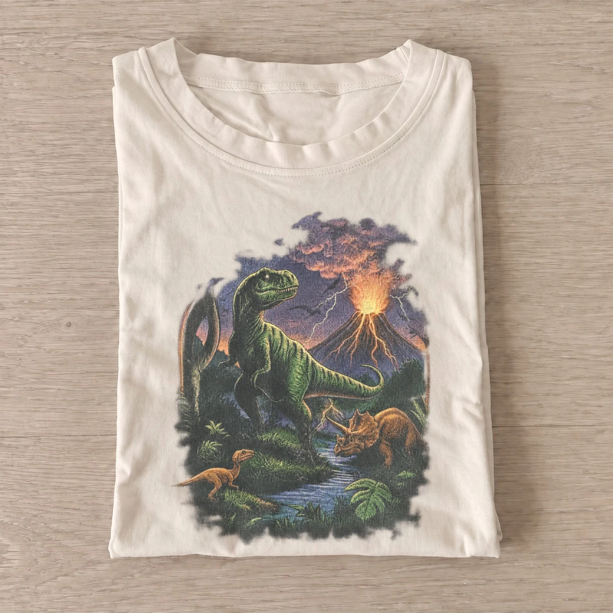 Volcano dinosaurs graphic t shirt sand20volcano dinosaurs.webp