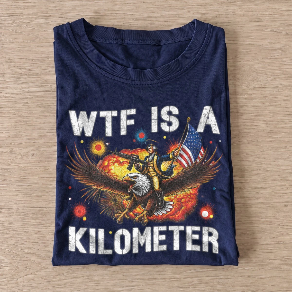 Wtf is a kilometer eagle rider t shirt navy20kilometer eagle rider.webp