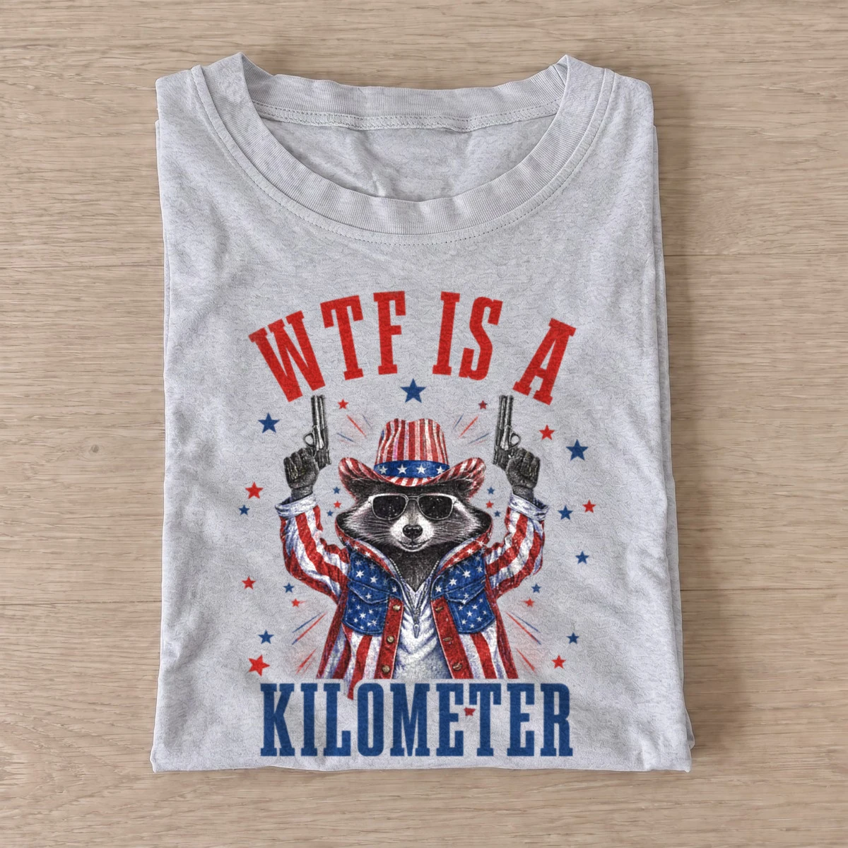 Wtf is a kilometer patriotic raccoon t shirt gray20kilometer patriot raccoon.webp