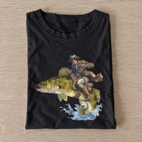 Walleye rider t shirt black walleye rider