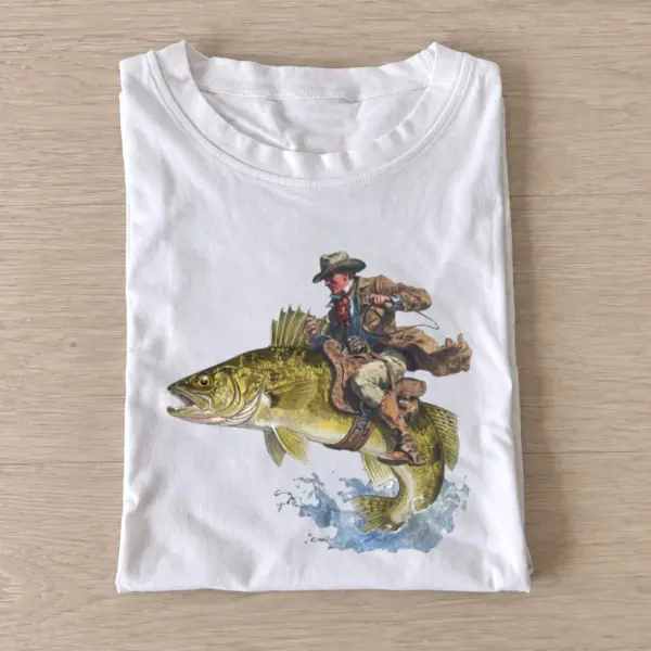 Walleye rider t shirt white walleye rider