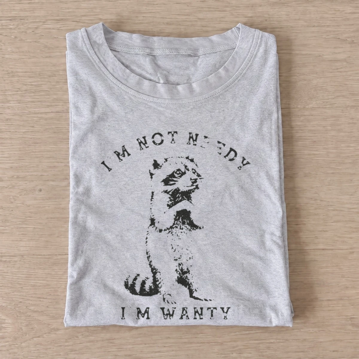 Wanty raccoon t shirt gray20wanty raccoon.webp