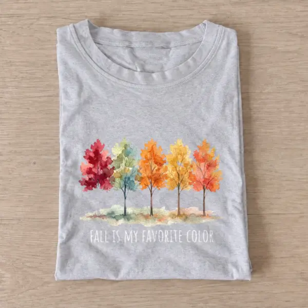 Watercolor autumn tree lineup t shirt gray20watercolor autumn tree lineup.webp