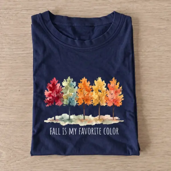 Watercolor autumn tree lineup t shirt navy20watercolor autumn tree lineup.webp