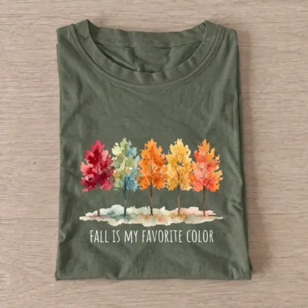 Watercolor autumn tree lineup t shirt olive20watercolor autumn tree lineup.webp