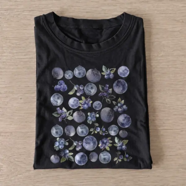 Watercolor blueberry pattern t shirt black20watercolor blueberry pattern.webp