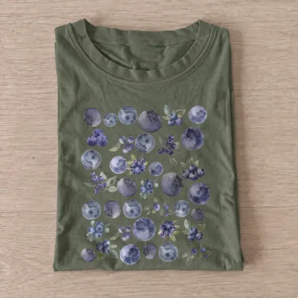 Watercolor blueberry pattern t shirt olive20watercolor blueberry pattern.webp