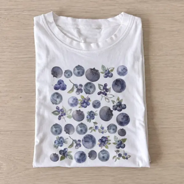 Watercolor blueberry pattern t shirt white20watercolor blueberry pattern.webp